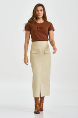 CAMISETA SLIM MEIA MALHA PENTEADA BORDADA 51125 - TXC