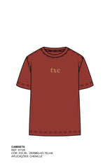 CAMISETA SLIM MEIA MALHA PENTEADA BORDADA 51125 - TXC