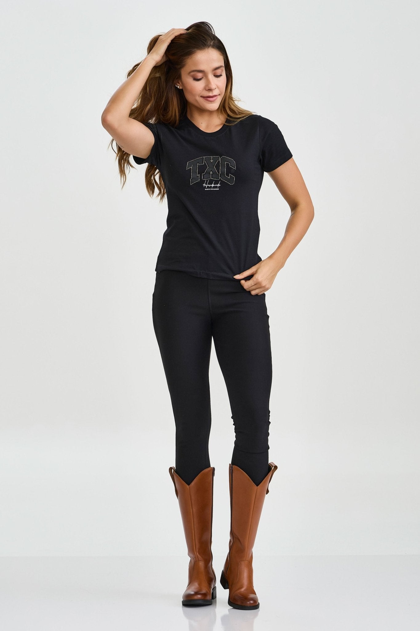 CAMISETA SLIM MEIA MALHA PENTEADA ESTAMPADA 51127 - TXC