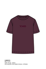 CAMISETA SLIM MEIA MALHA PENTEADA ESTAMPADA 51137 - TXC