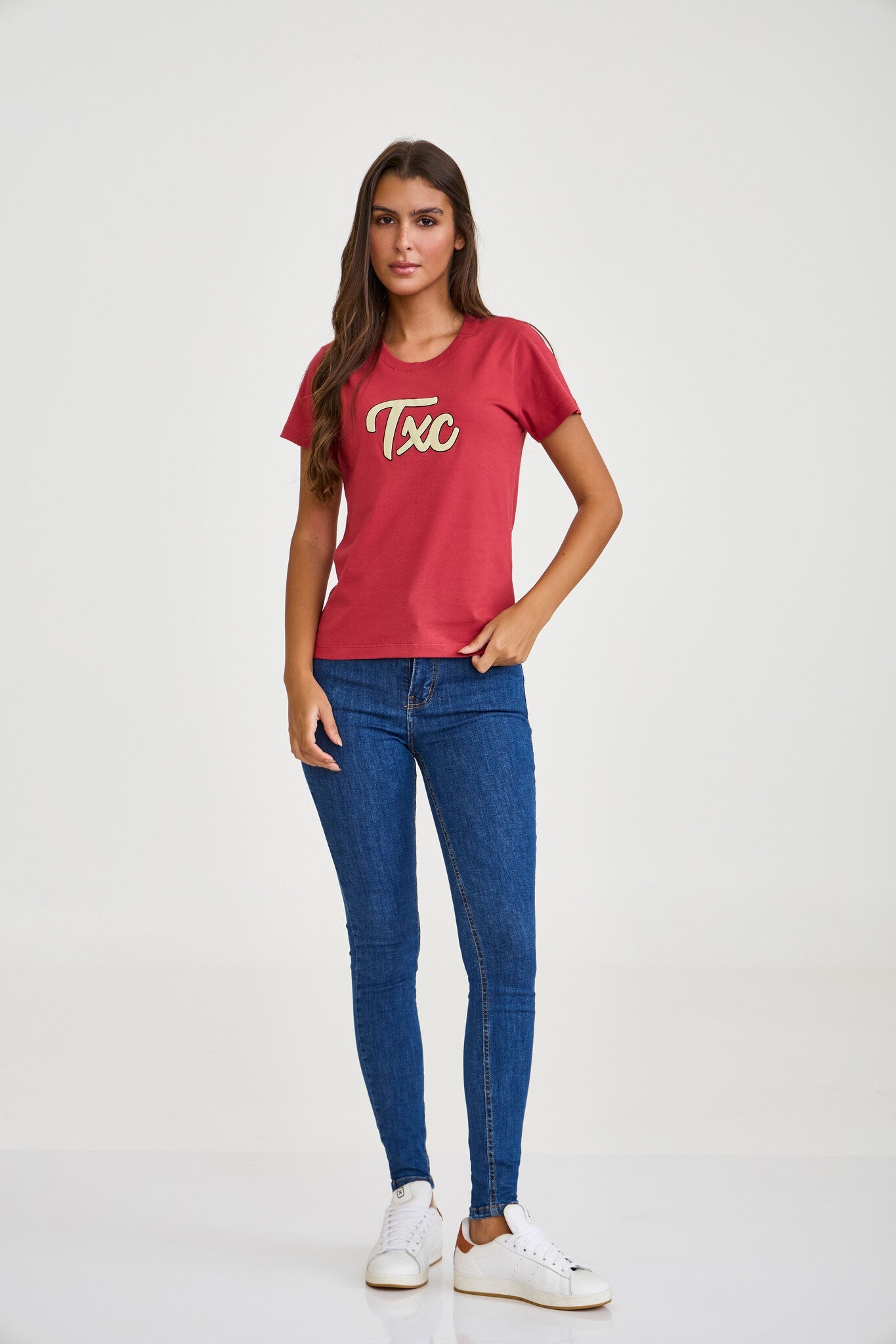 CAMISETA SLIM MEIA MALHA PENTEADA ESTAMPADA 51248 - TXC