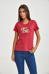 CAMISETA SLIM MEIA MALHA PENTEADA ESTAMPADA 51248 - TXC