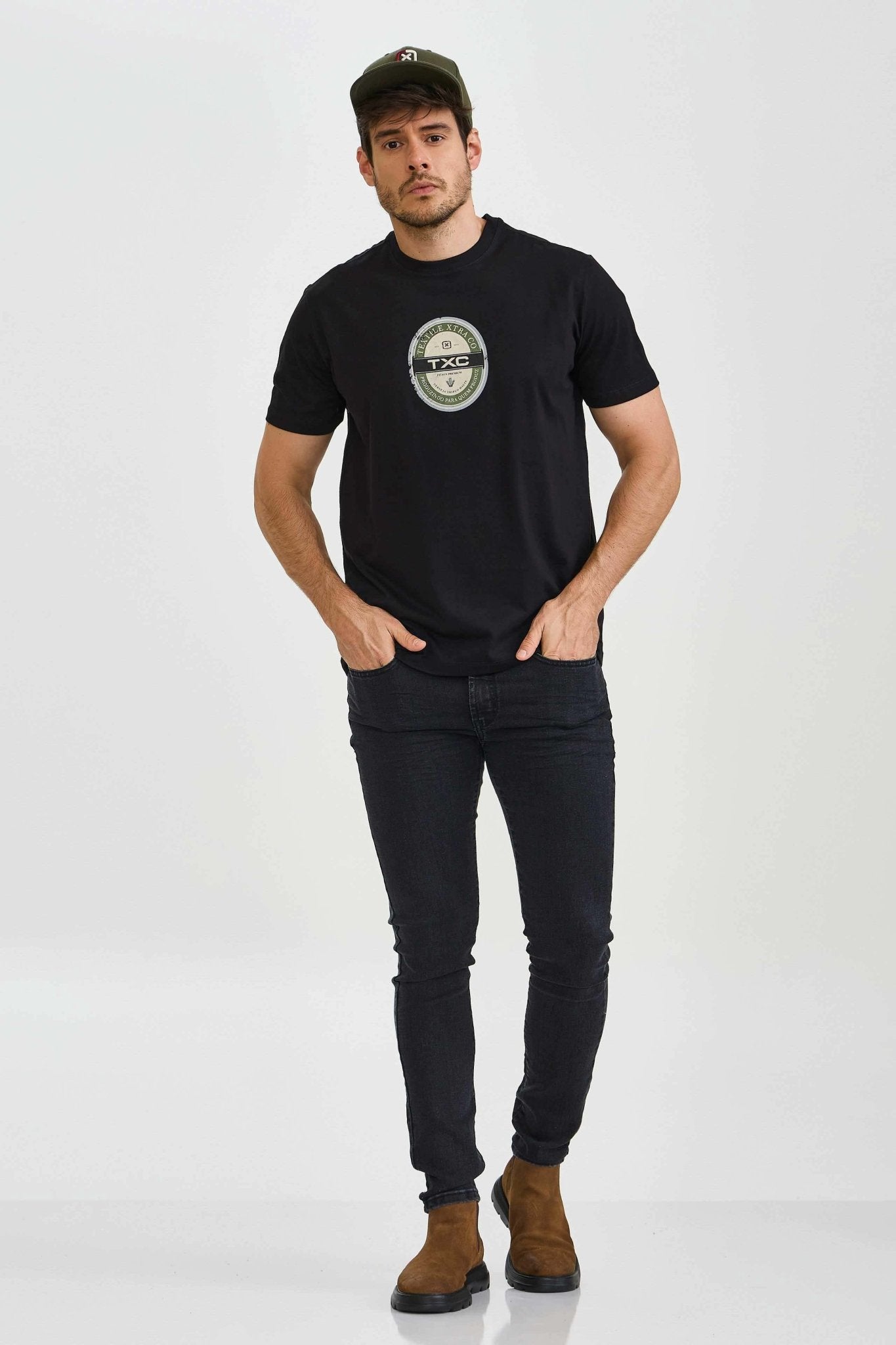 CAMISETA X SIZE MEIA MALHA PENTEADA ESTAMPADA 192426P - TXC