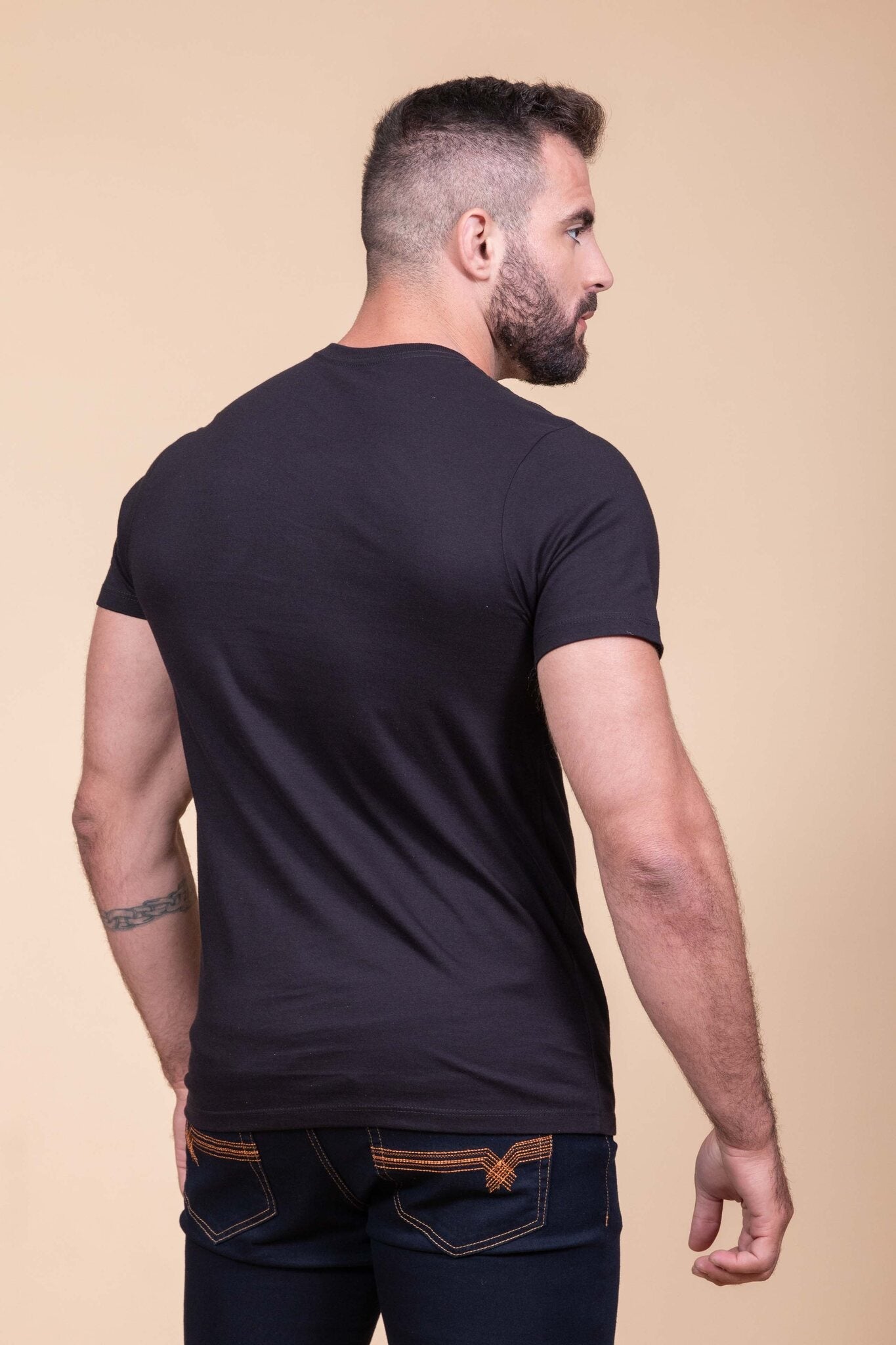 CAMISETA X - SIZE REGULAR MEIA MALHA PENTEADA BORDADA 19729P - TXC