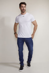 CAMISETA X - SIZE REGULAR MEIA MALHA PENTEADA BORDADA 19729P - TXC