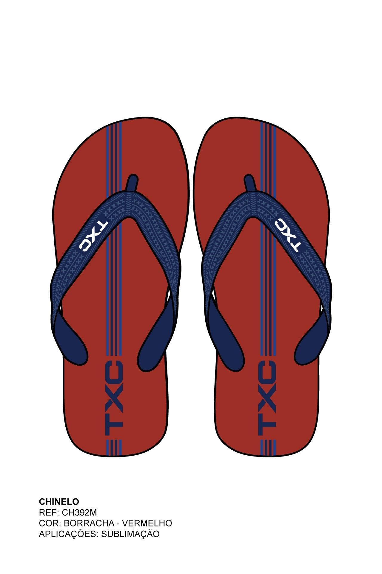 CHINELO TIRA BORRACHA ESTAMPADO CH392M - TXC