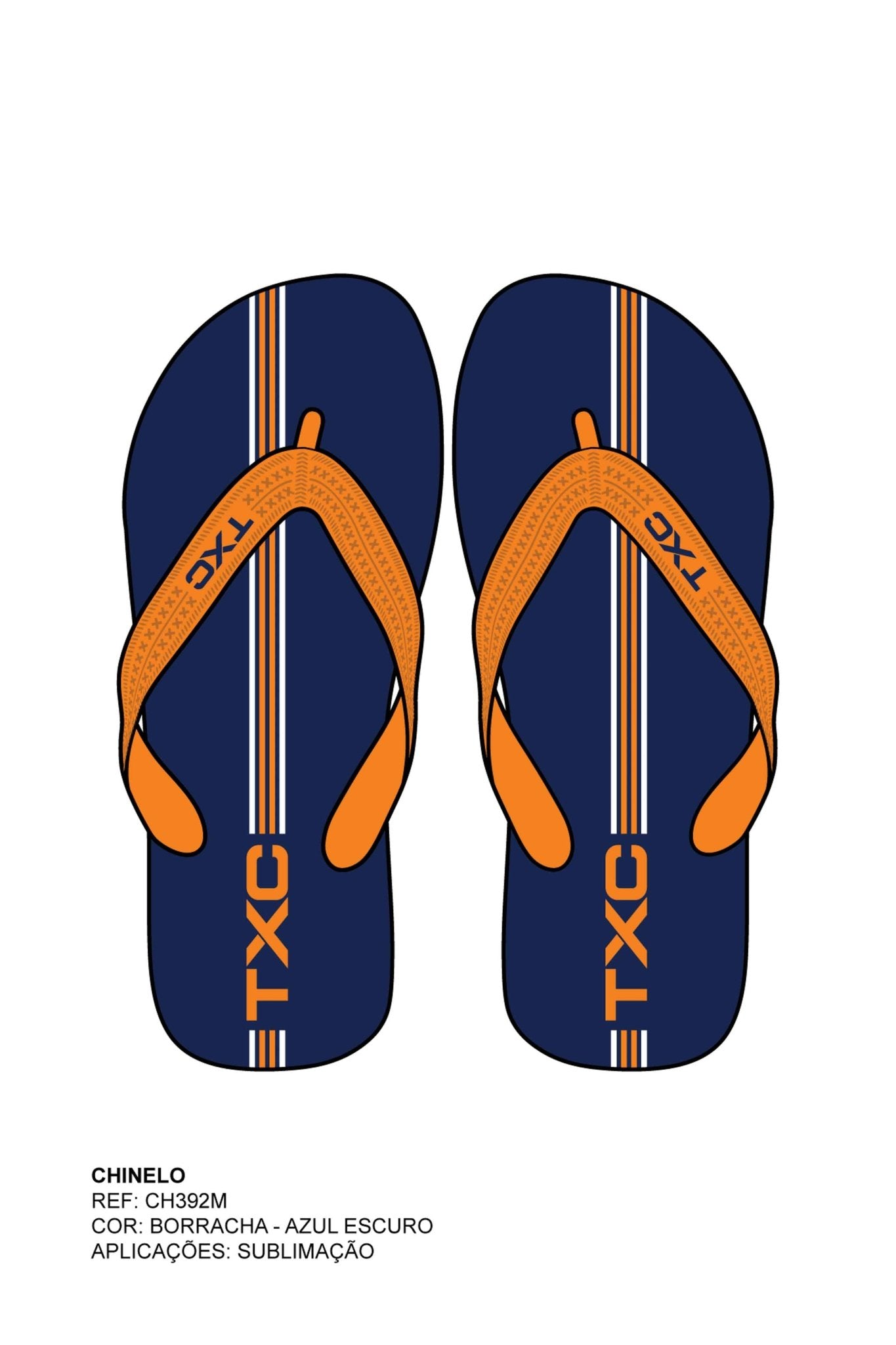 CHINELO TIRA BORRACHA ESTAMPADO CH392M - TXC