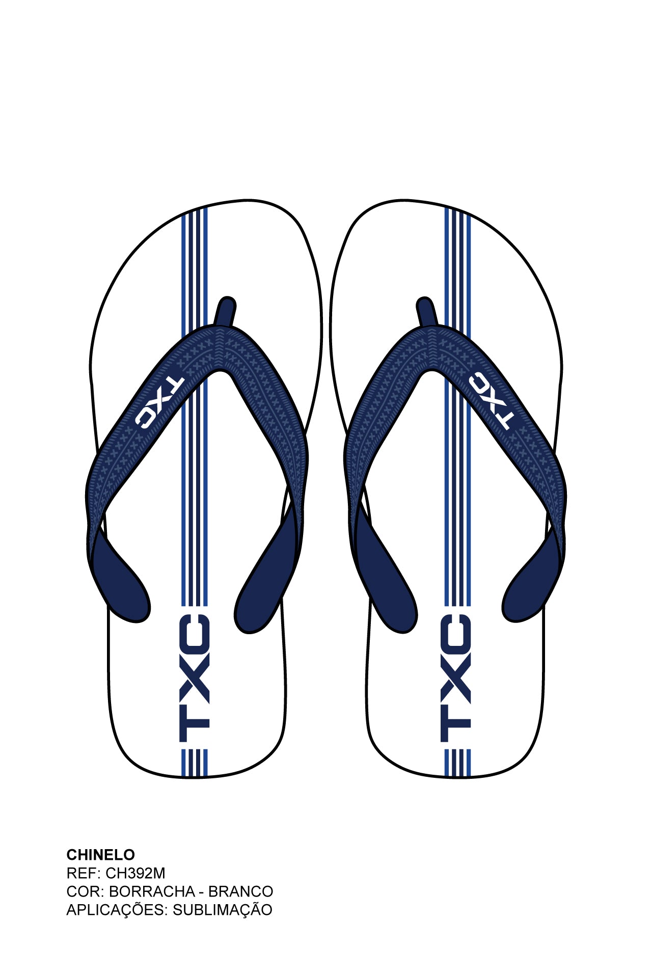 CHINELO TIRA BORRACHA ESTAMPADO CH392M - TXC
