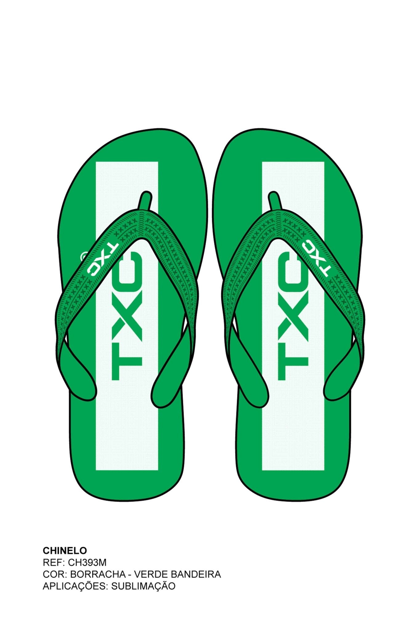 CHINELO TIRA BORRACHA ESTAMPADO CH393M - TXC