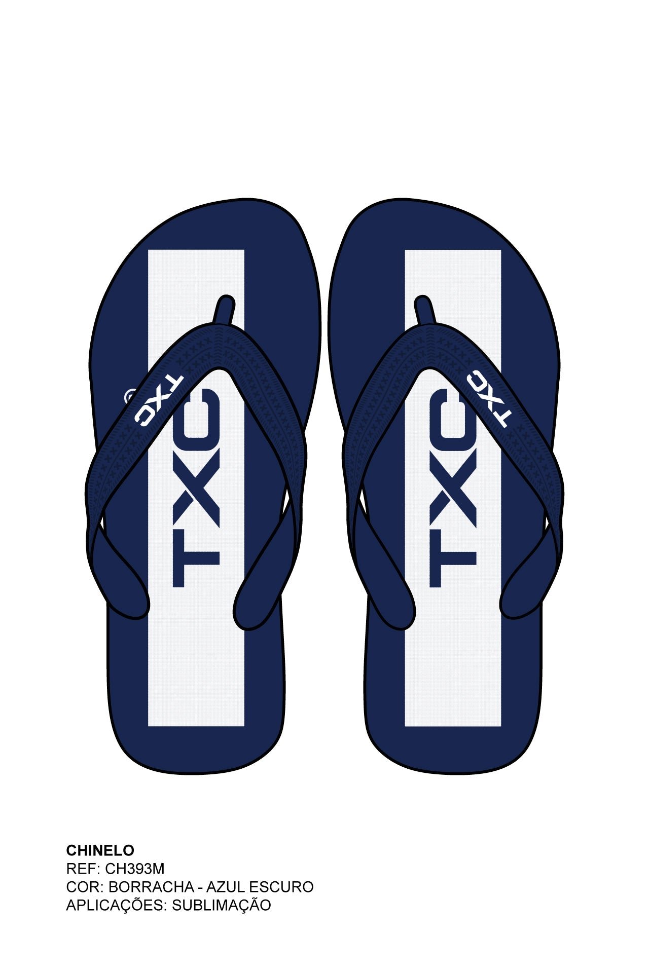 CHINELO TIRA BORRACHA ESTAMPADO CH393M - TXC