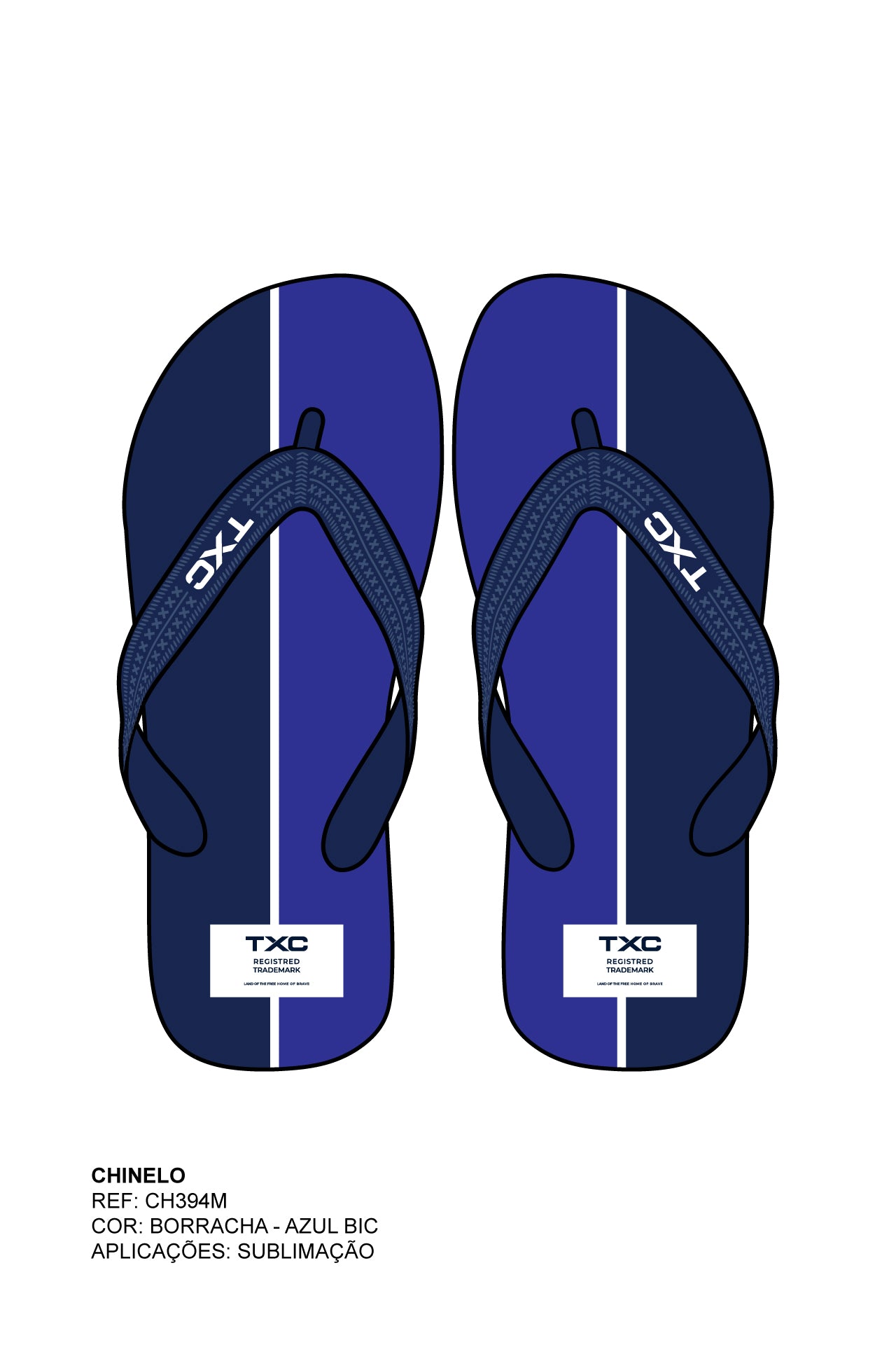 CHINELO TIRA BORRACHA ESTAMPADO CH394M - TXC