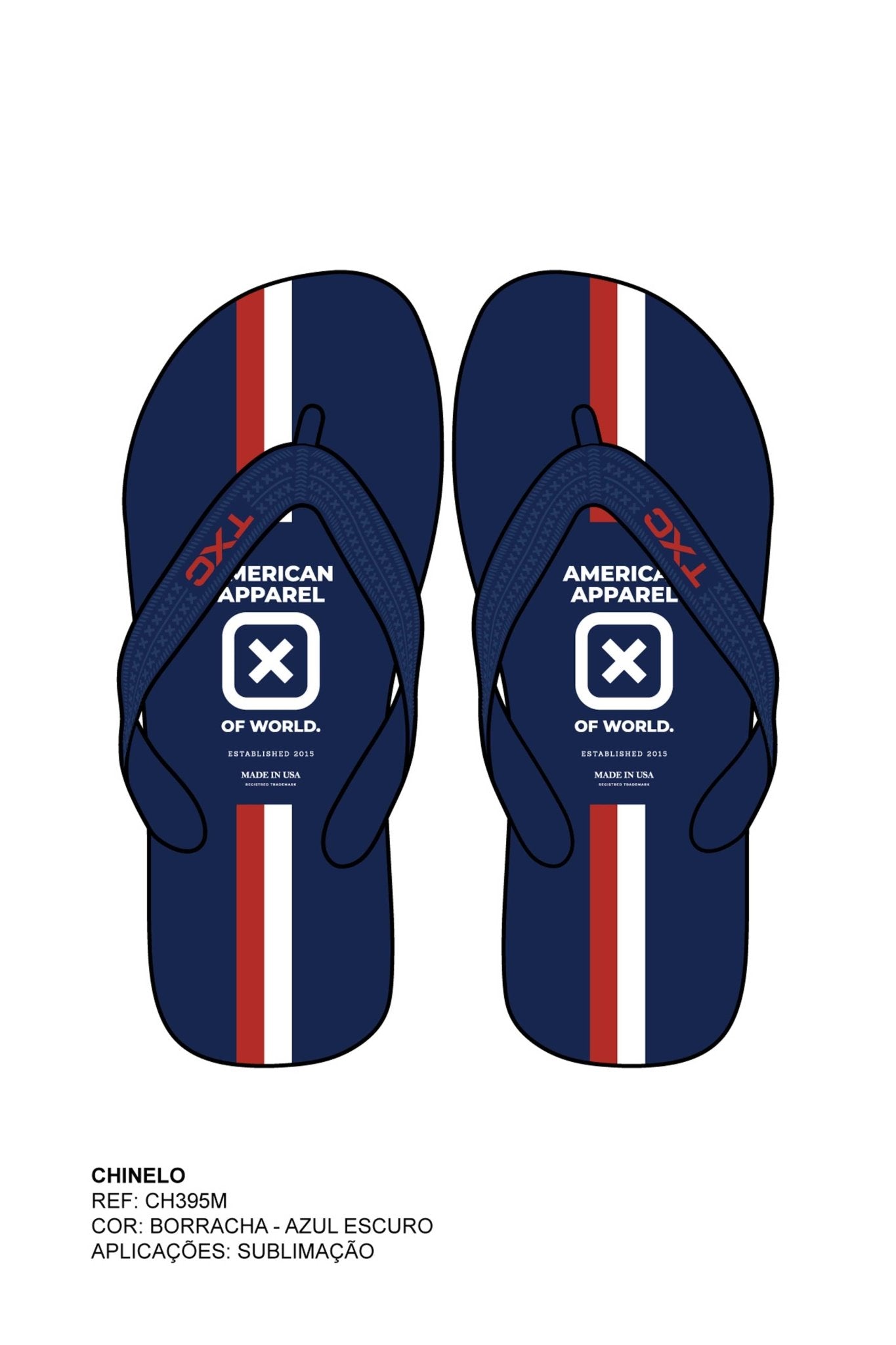 CHINELO TIRA BORRACHA ESTAMPADO CH395M - TXC