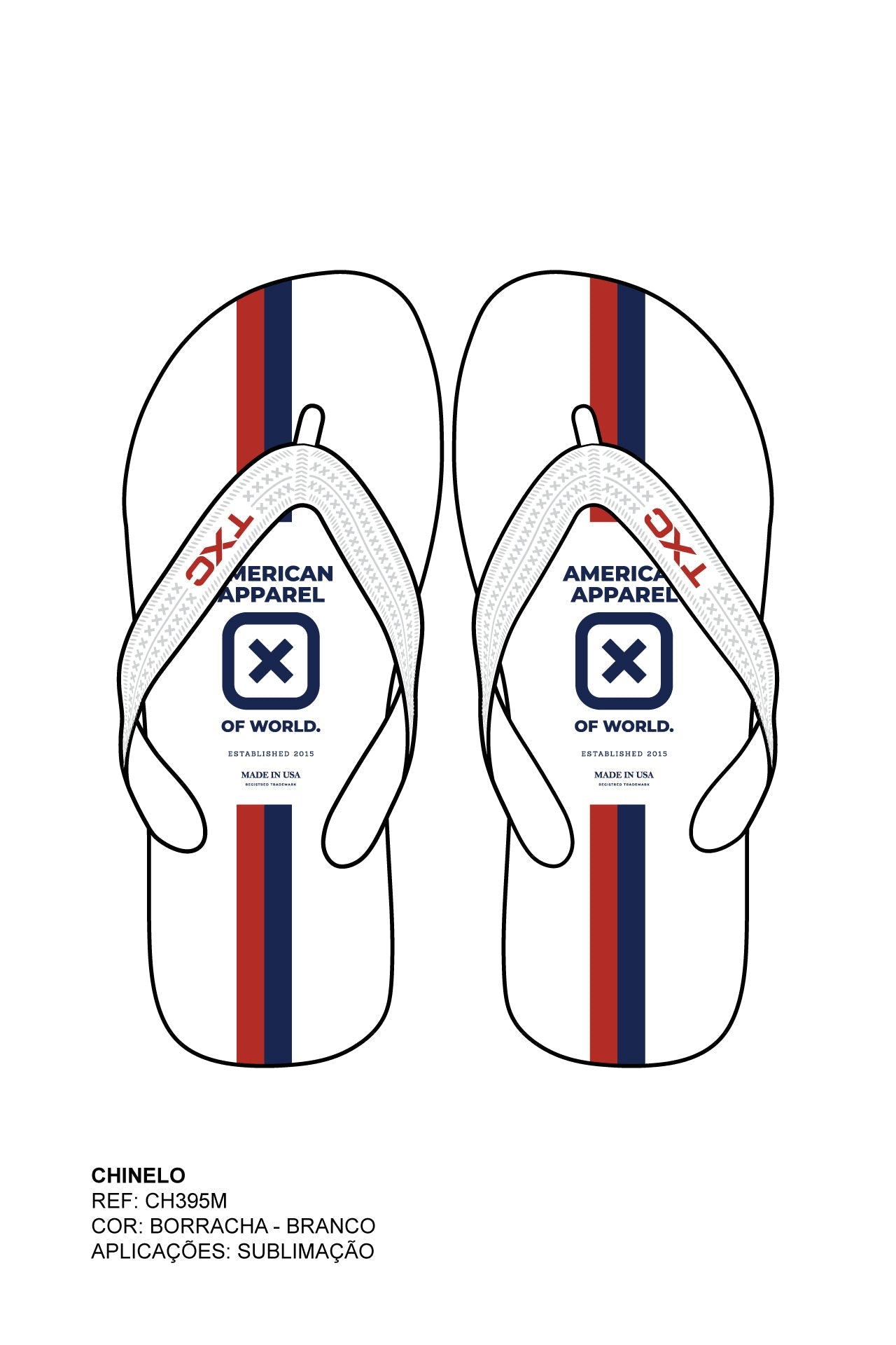 CHINELO TIRA BORRACHA ESTAMPADO CH395M - TXC