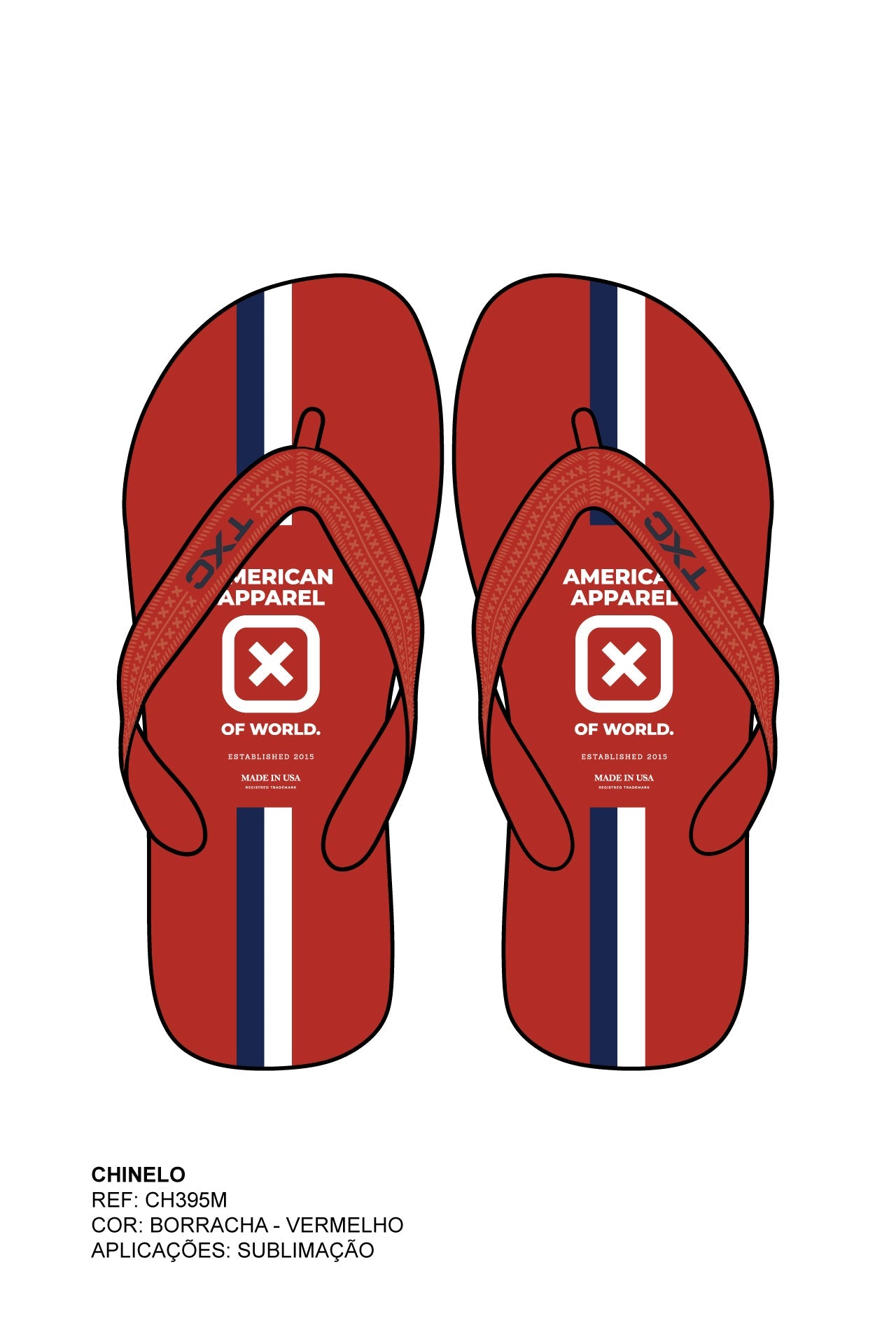 CHINELO TIRA BORRACHA ESTAMPADO CH395M - TXC