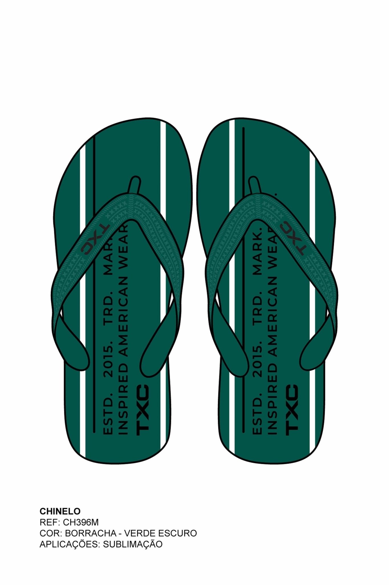 CHINELO TIRA BORRACHA ESTAMPADO CH396M - TXC