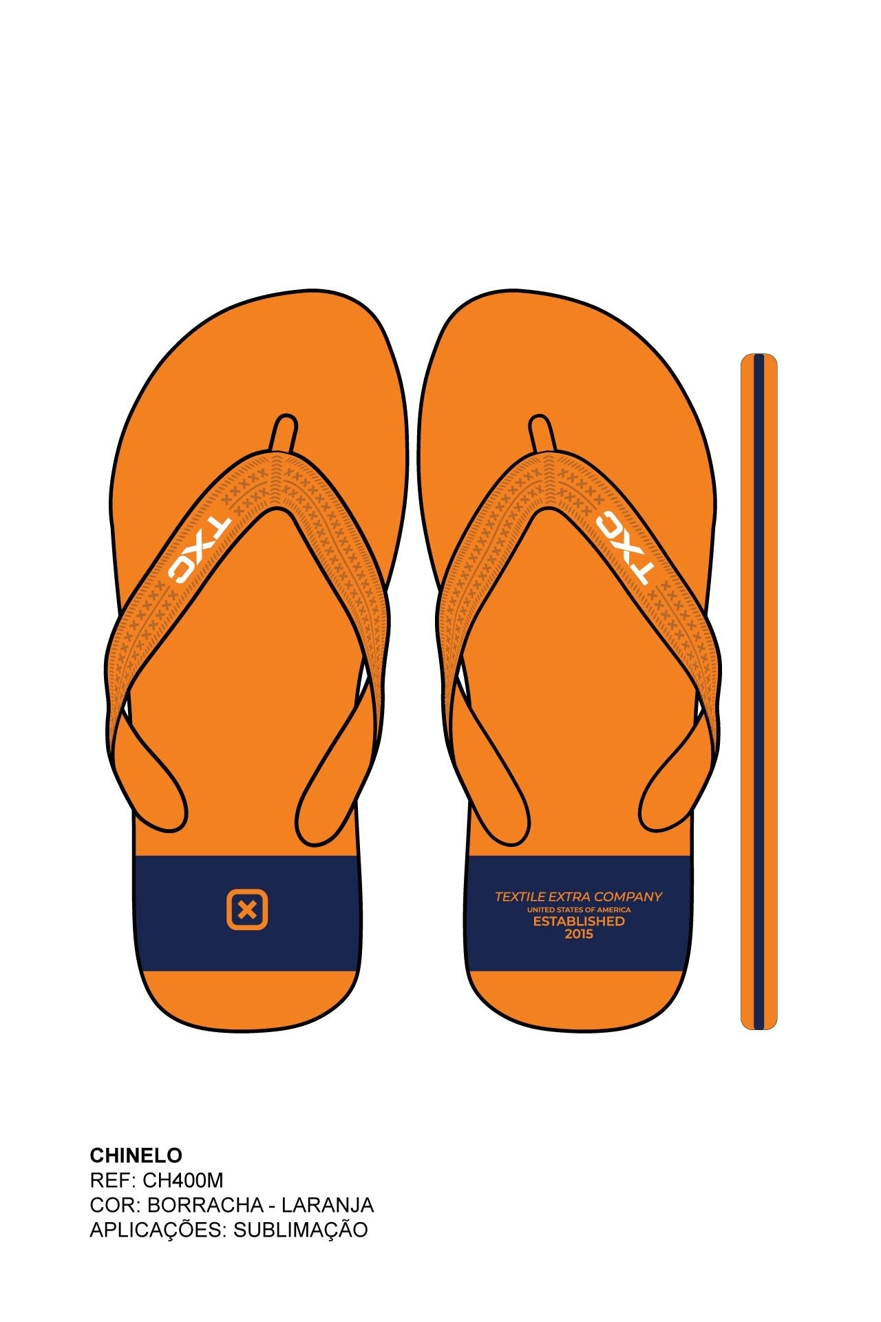 CHINELO TIRA BORRACHA ESTAMPADO CH400M - TXC