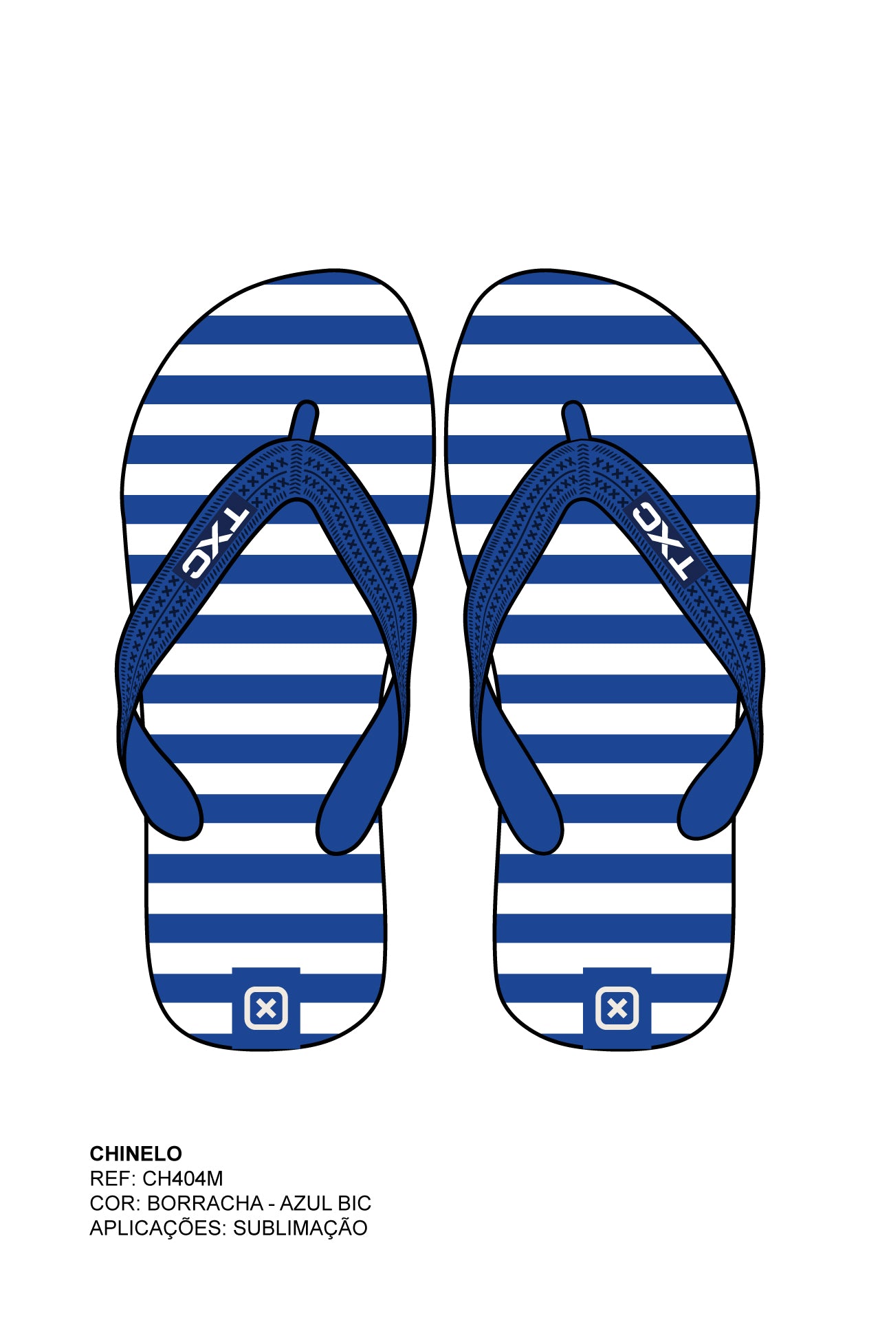 CHINELO TIRA BORRACHA ESTAMPADO CH404M - TXC