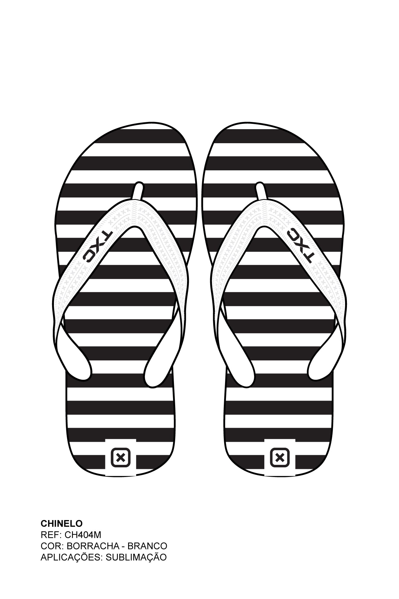 CHINELO TIRA BORRACHA ESTAMPADO CH404M - TXC