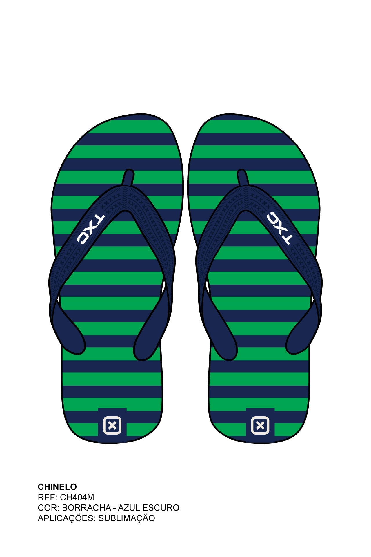 CHINELO TIRA BORRACHA ESTAMPADO CH404M - TXC
