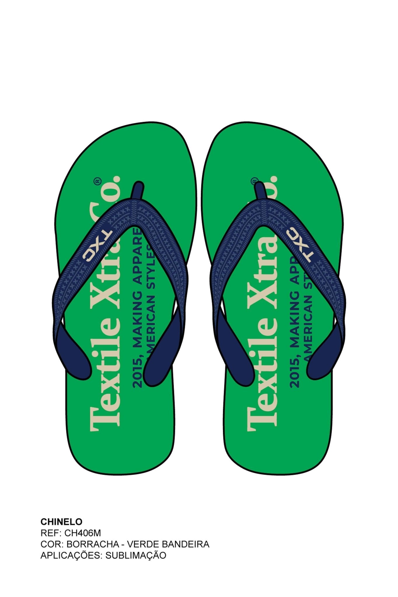 CHINELO TIRA BORRACHA ESTAMPADO CH406M - TXC