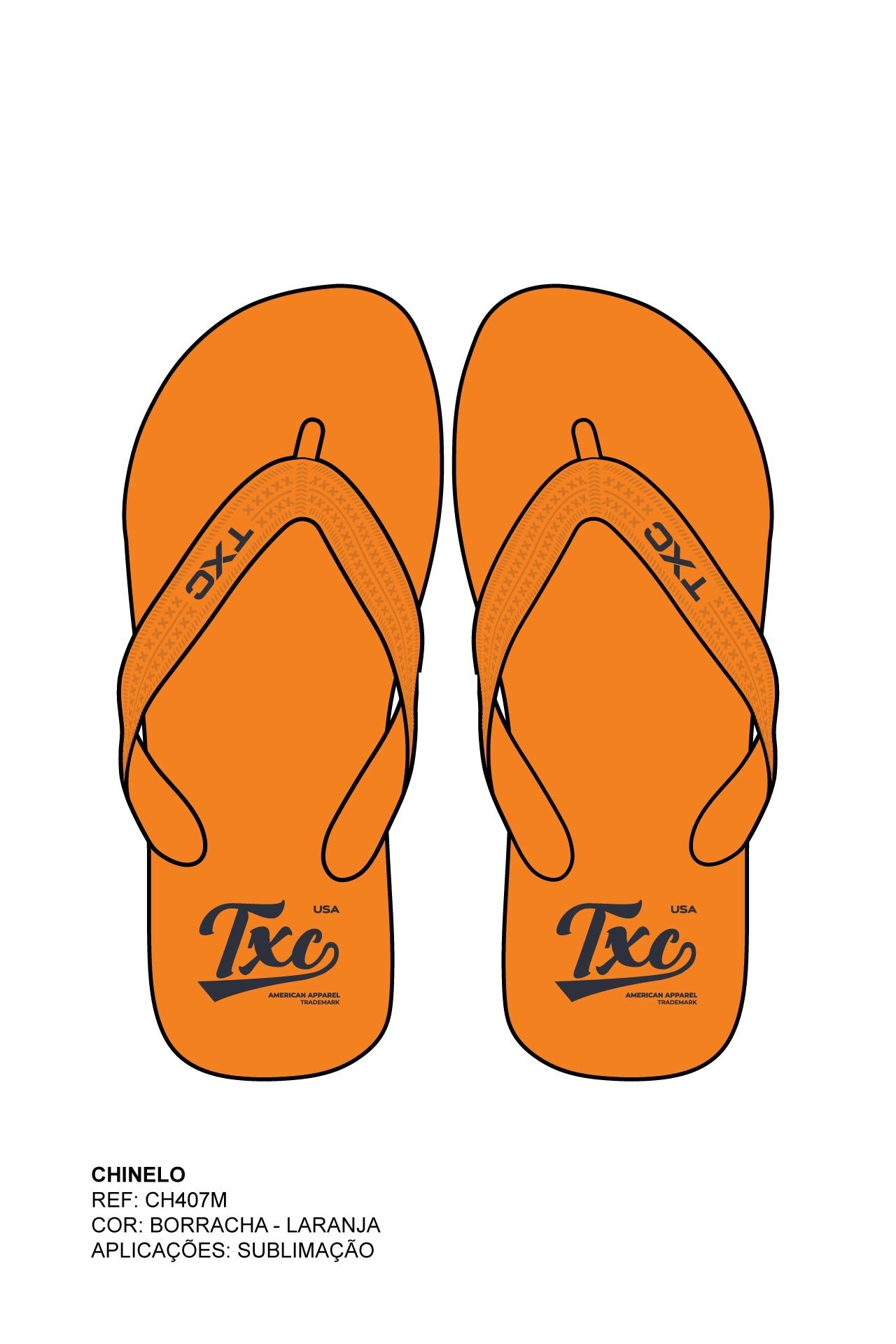 CHINELO TIRA BORRACHA ESTAMPADO CH407M - TXC