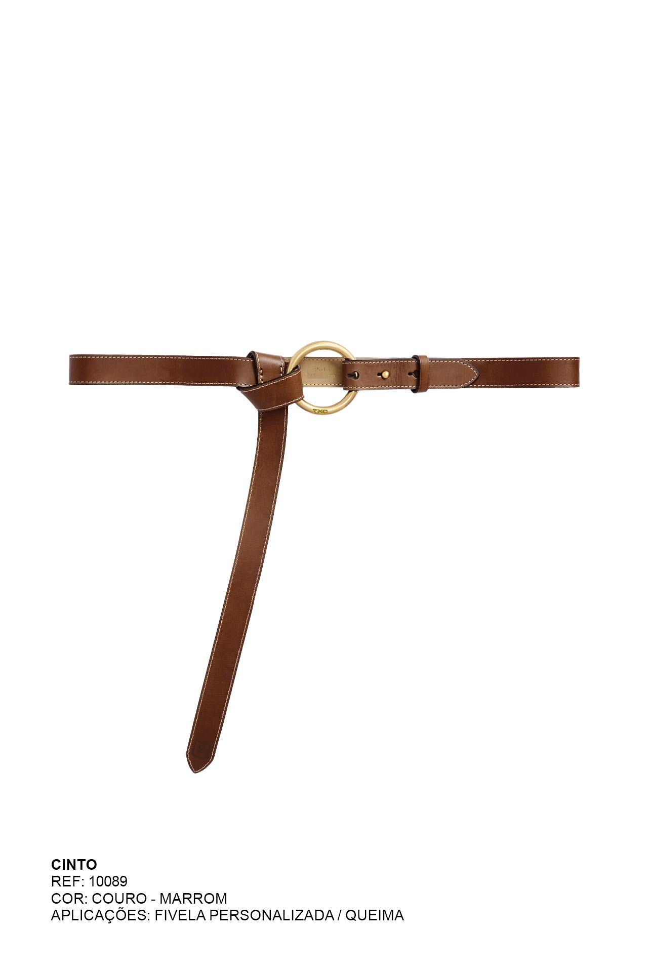CINTO COURO FIVELA METAL 10089 - TXC