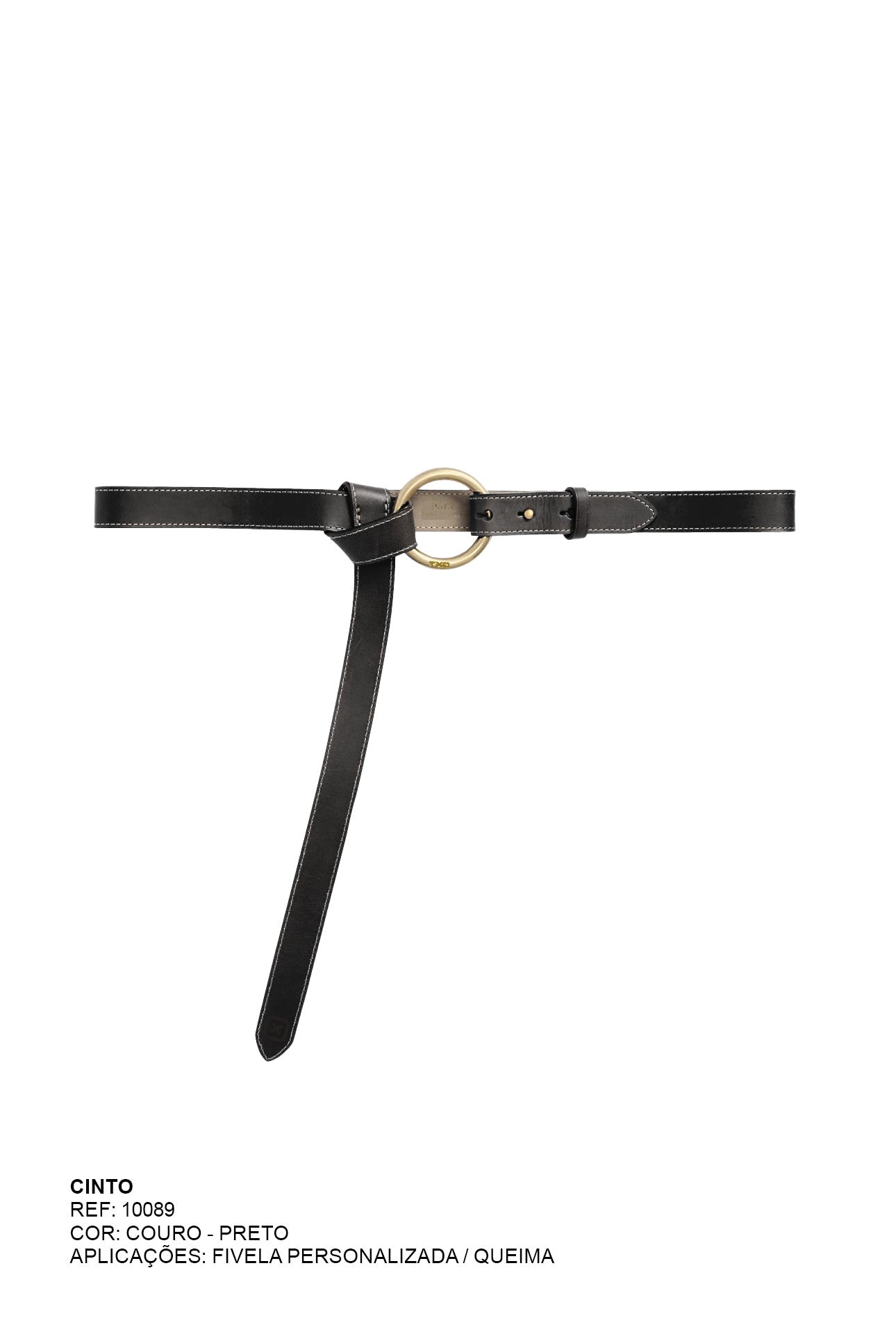 CINTO COURO FIVELA METAL 10089 - TXC