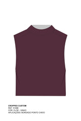 CROPPED GOLA ALTA MALHA BORDADO 51098 - TXC