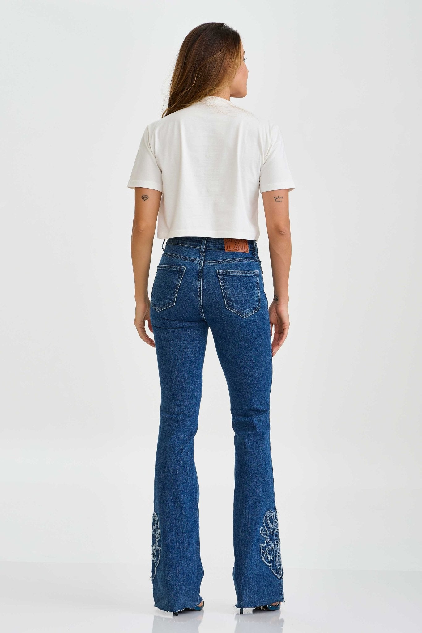 CROPPED REGULAR MEIA MALHA PENTEADA PAETE 51085 - TXC