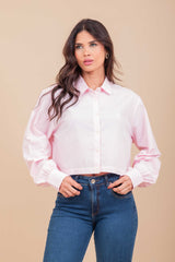 Camisa Custom Cropped Ml Bordada - 12195L