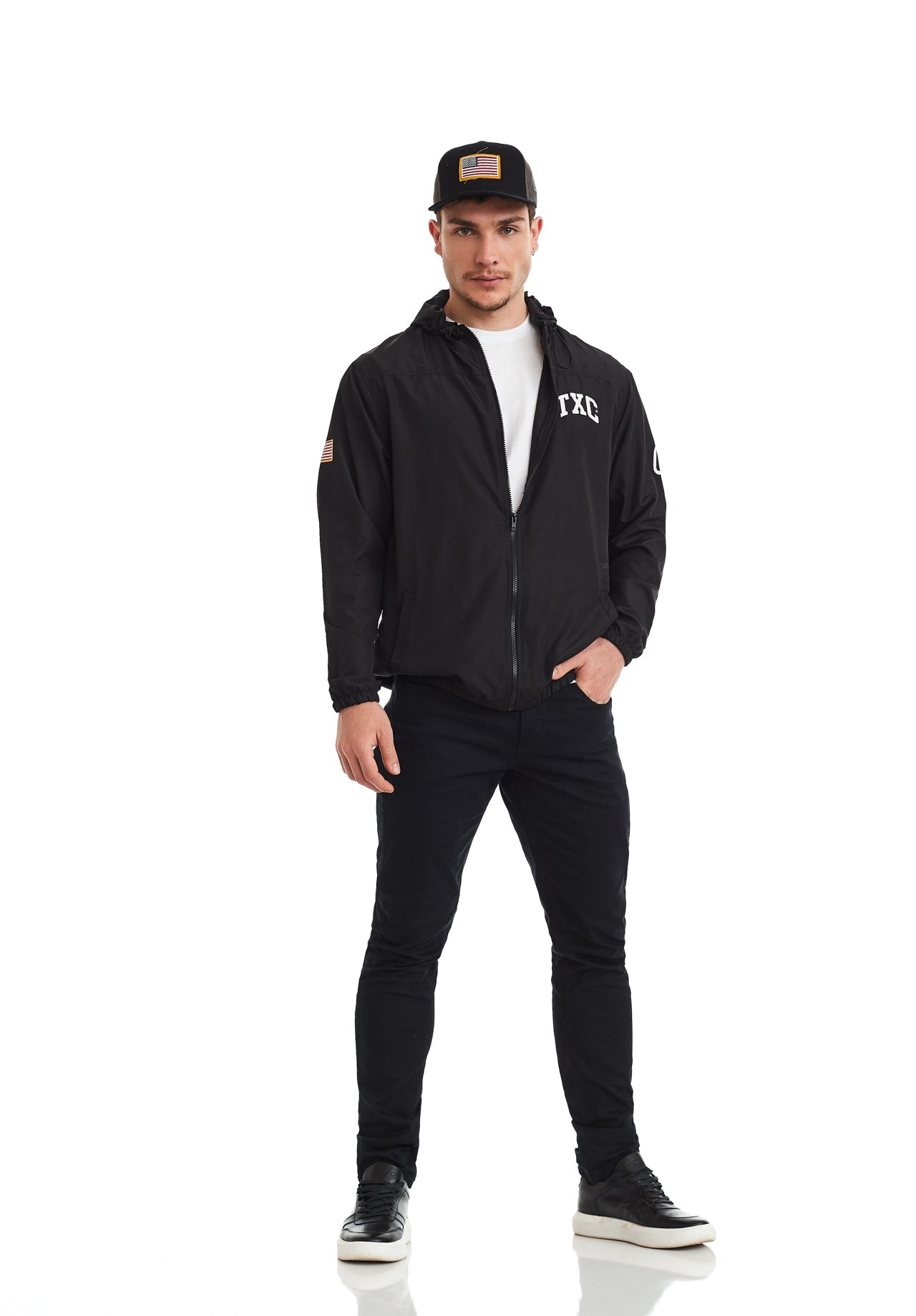 Jaqueta Corta Vento TXC Masculina Preta - 3297 - TXC