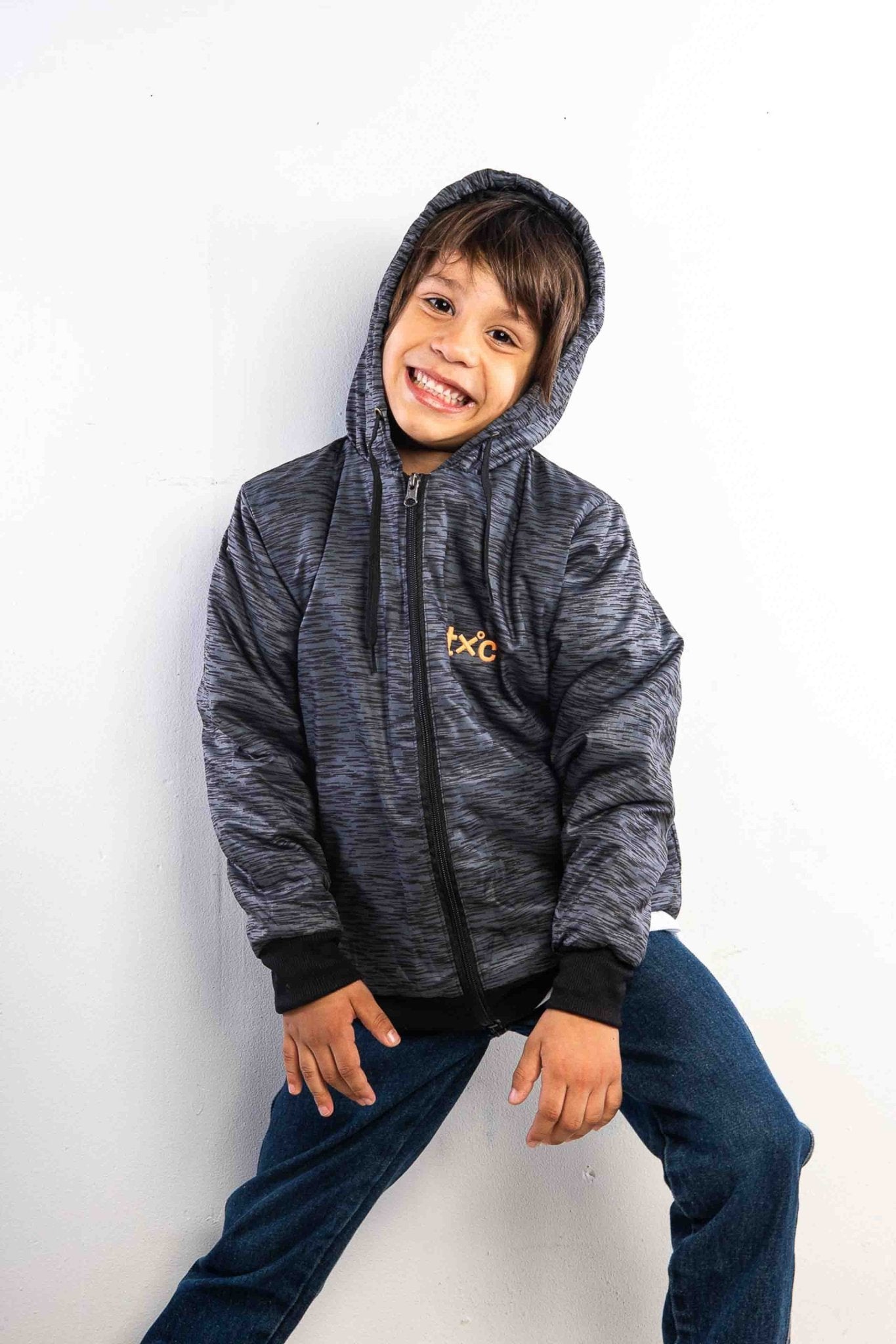Jaqueta Infantil Puffer Cinza Custom X - 16002i - TXC