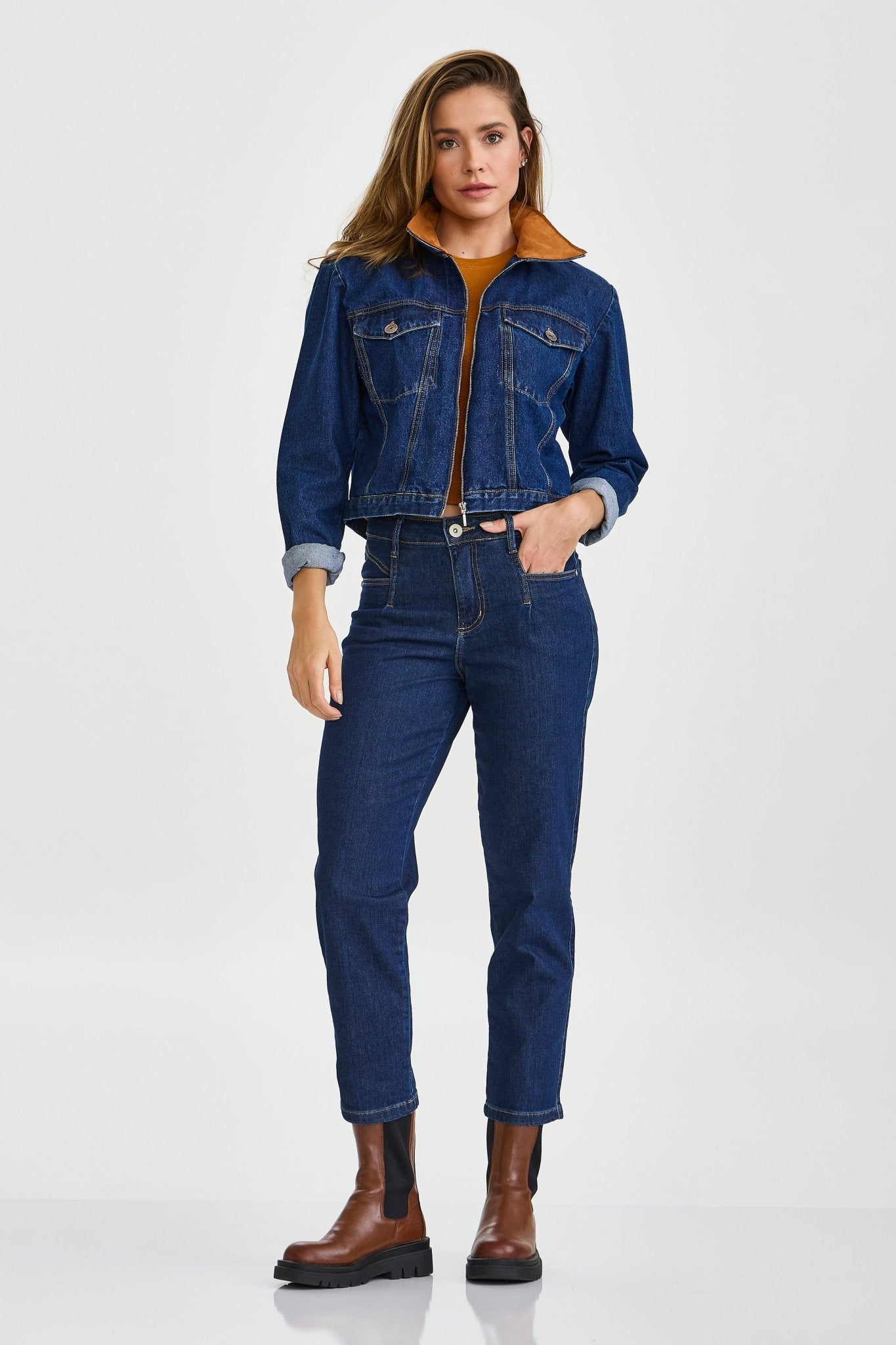 JAQUETA JEANS CROPPED PLAQUINHA 7389 - TXC