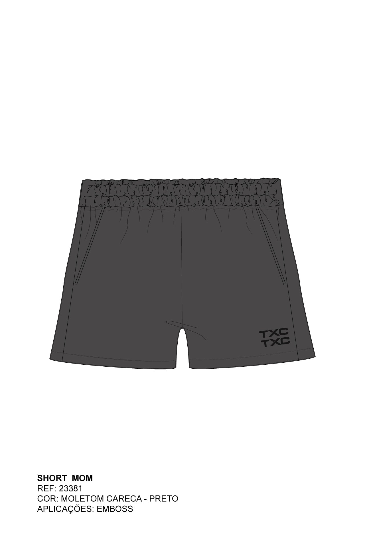 SHORT MOM MOLETINHO ESTAMPADO 23381 - TXC