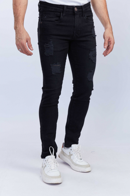 Calça Jeans Skinny Masculina Destroyed - 18001