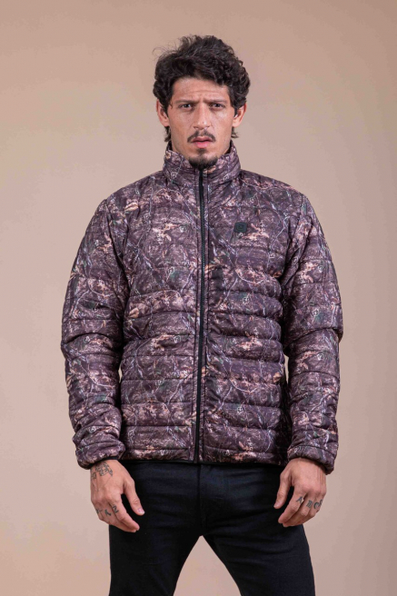 Jaqueta Puffer Estampa Camuflada - 7320